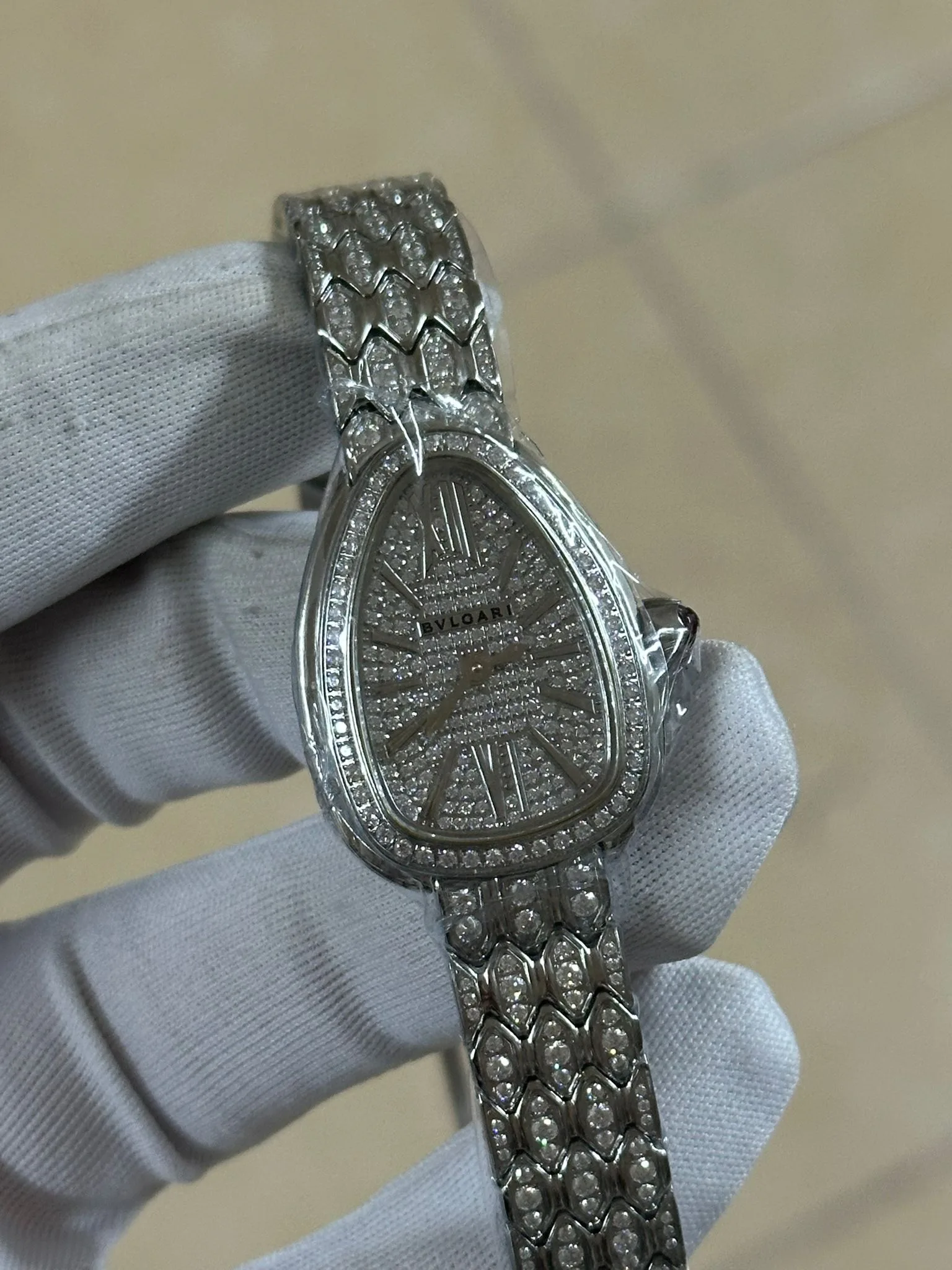 Blg ful taşlı saat silver