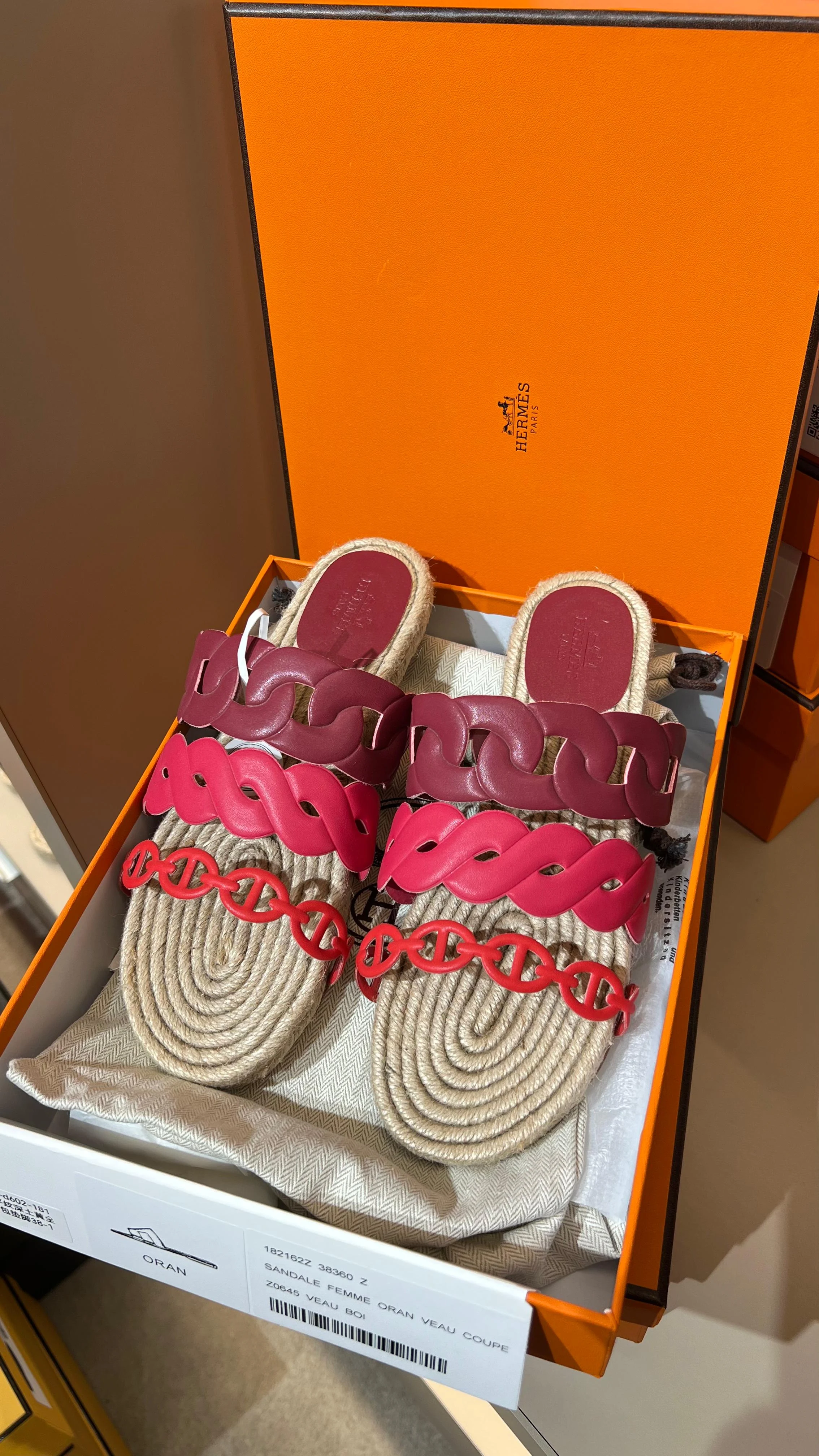 Hrms hasır sandal pink