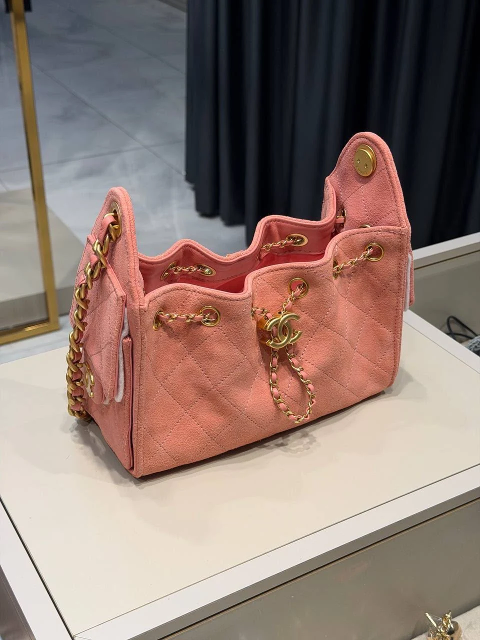 New chnl 25 süet Pink