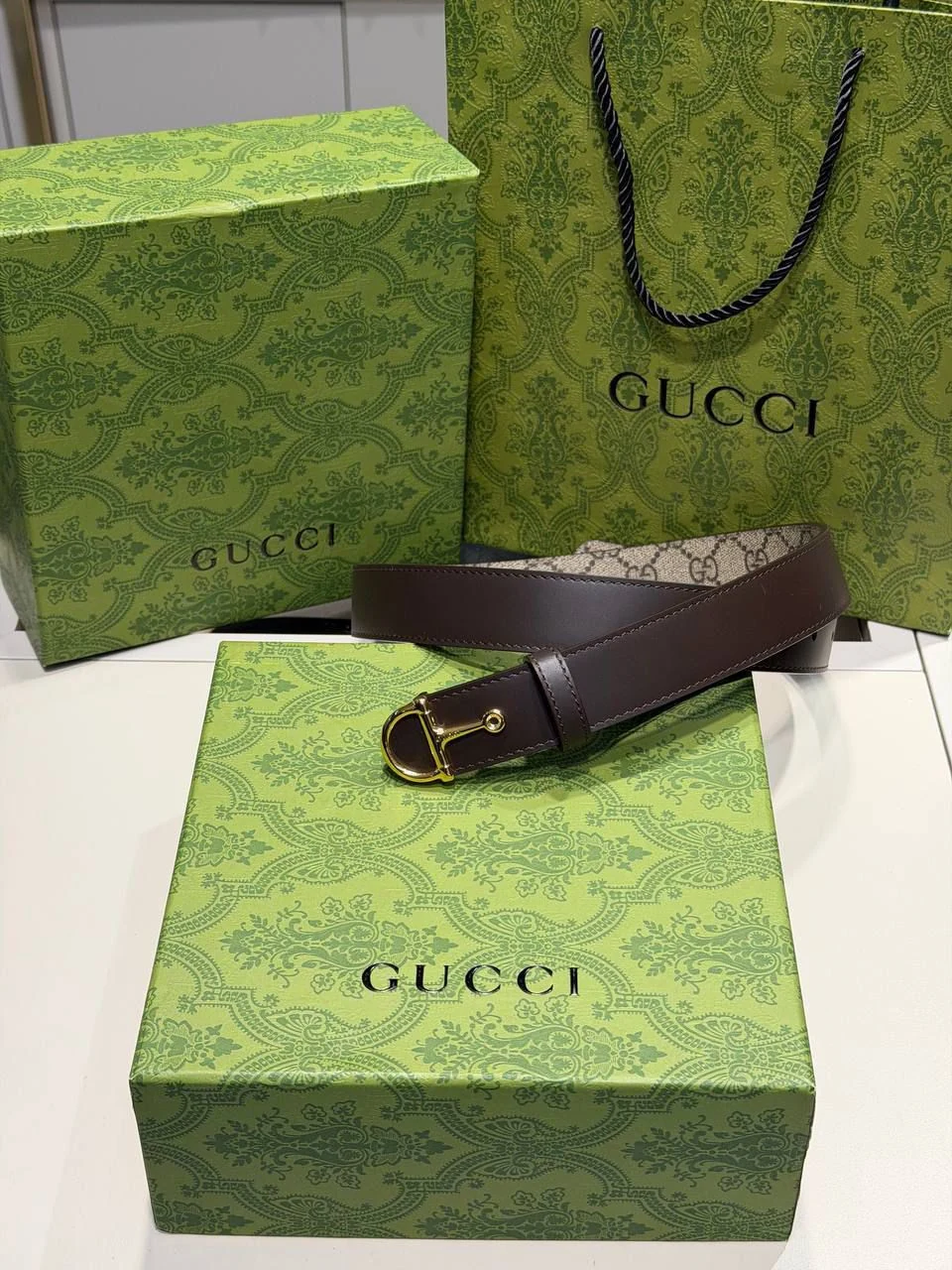 GC Lady belt çift taraflı brown