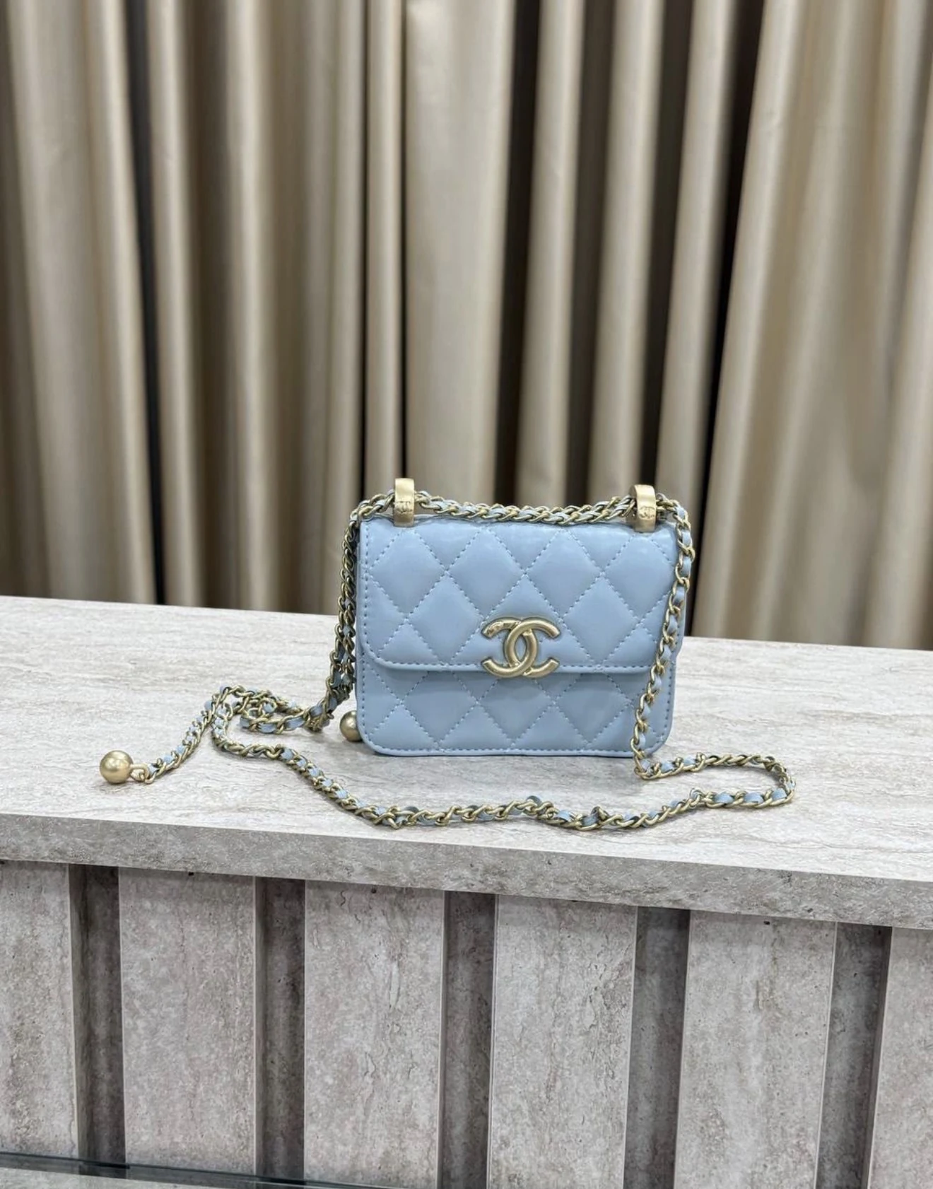 Chnl mini bag blue