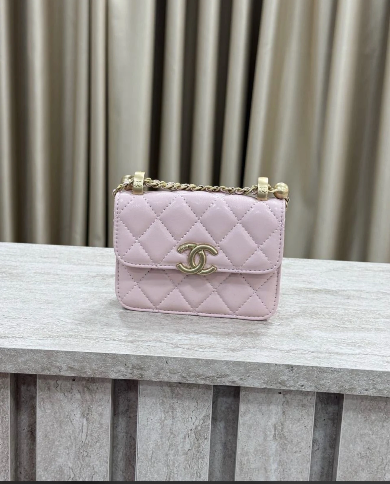 Chnl mini bag pink