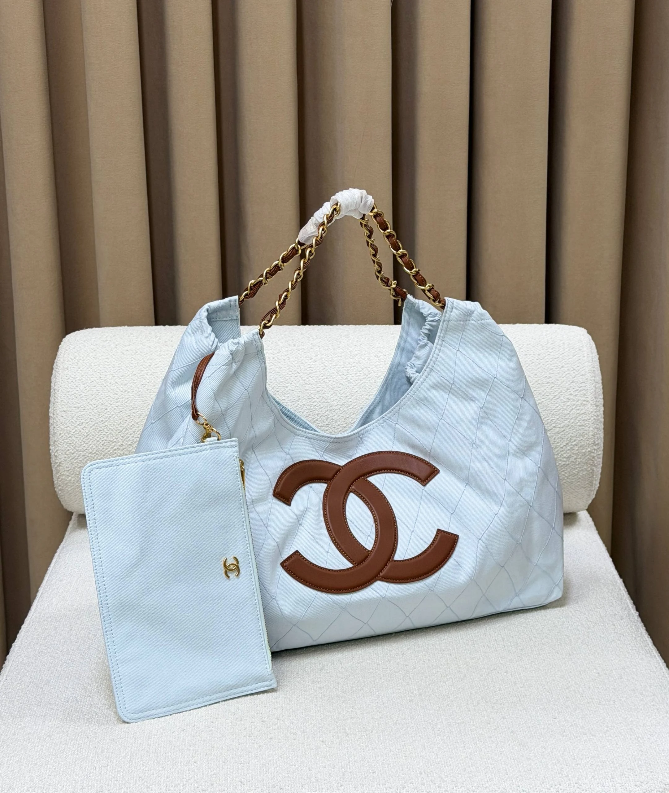 New Chnl bag blue