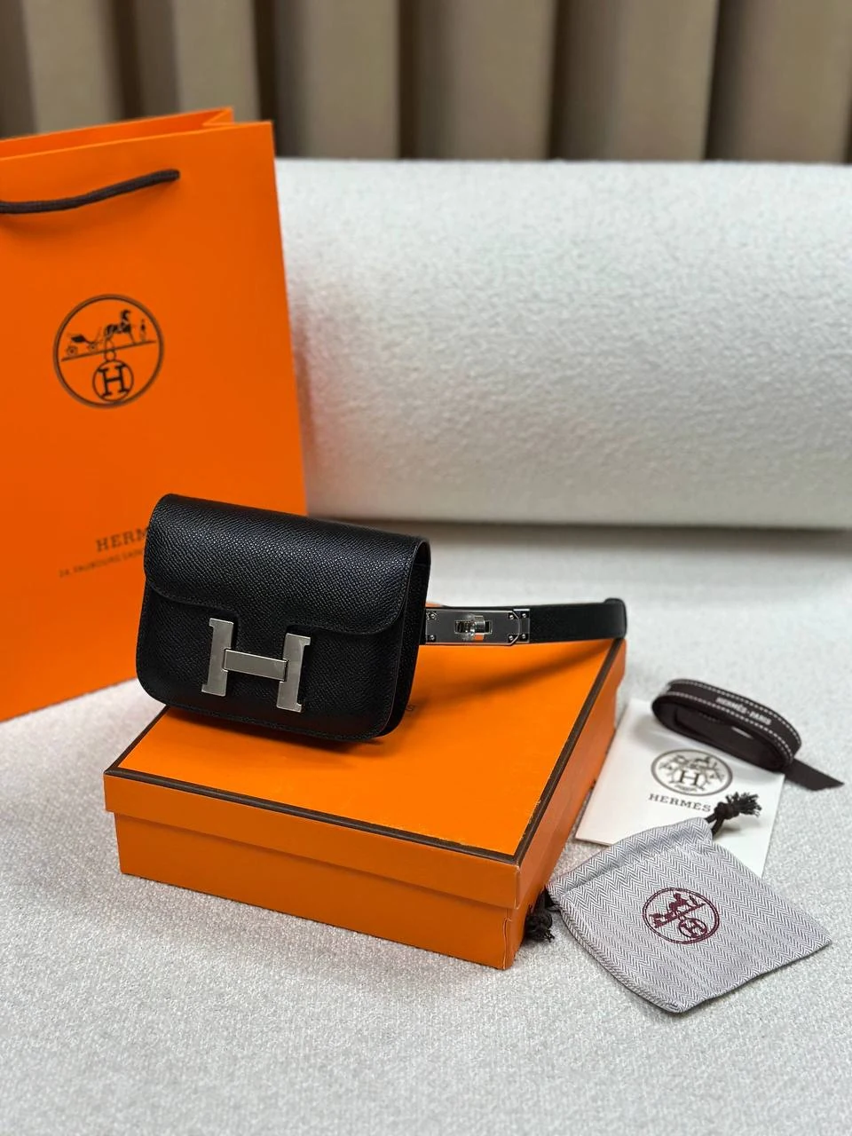 Hrms bag Lady belt Black silver