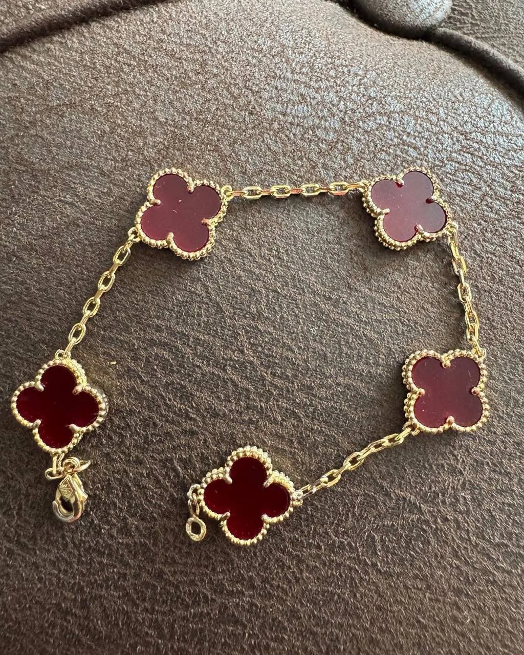 Bordo yonca bileklik