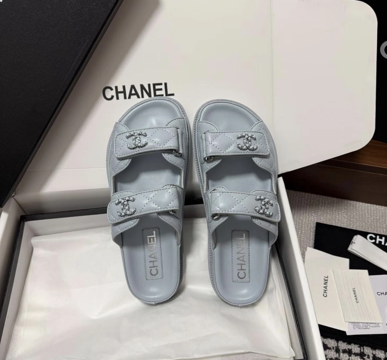 Blue Chnl sandal