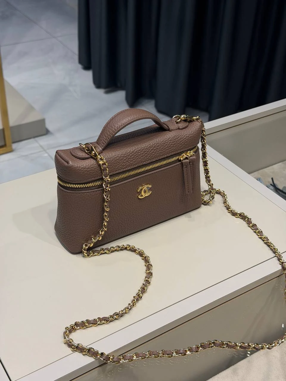 Chnl new flap bag kahve
