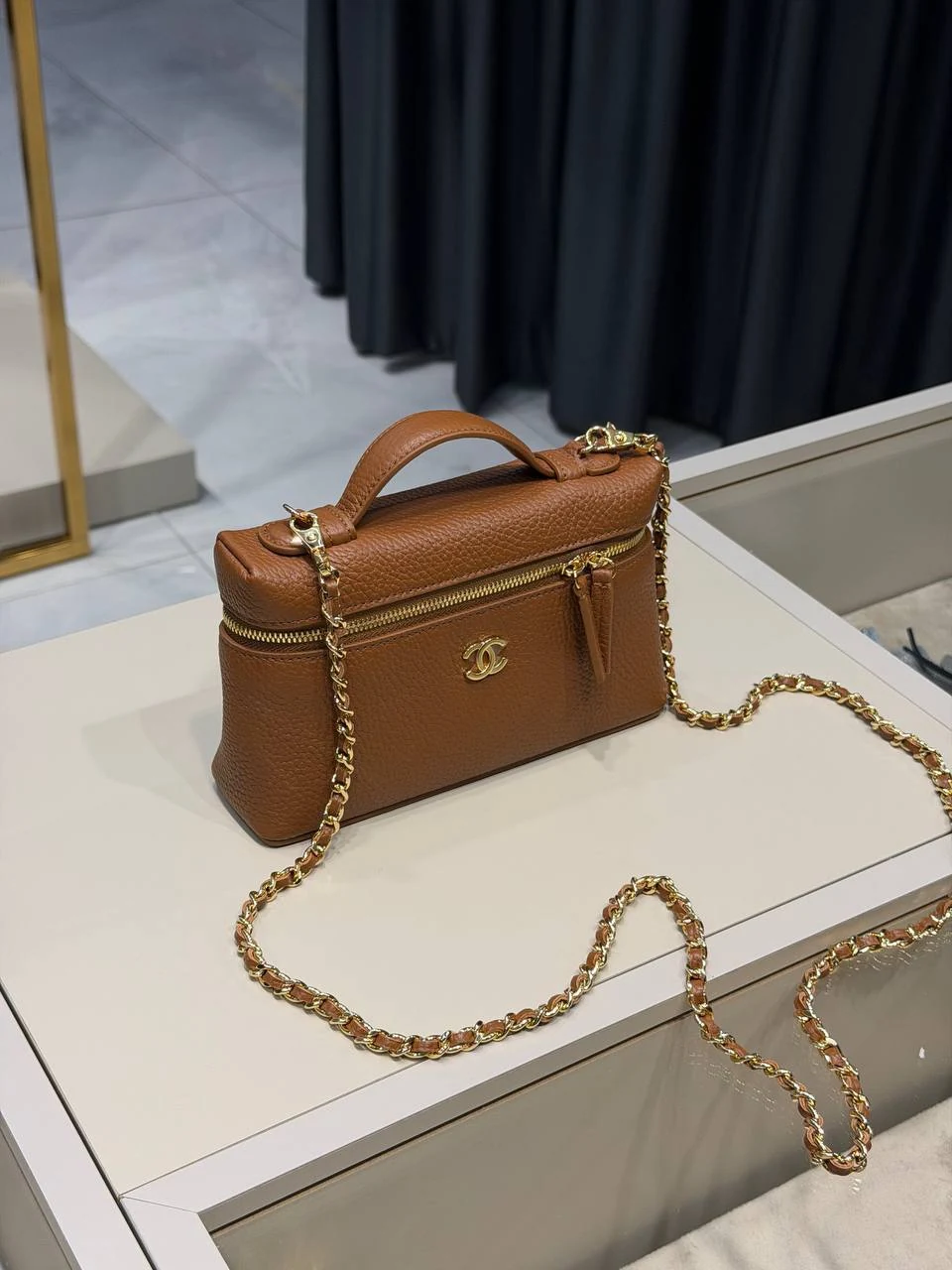 Chnl new flap bag taba