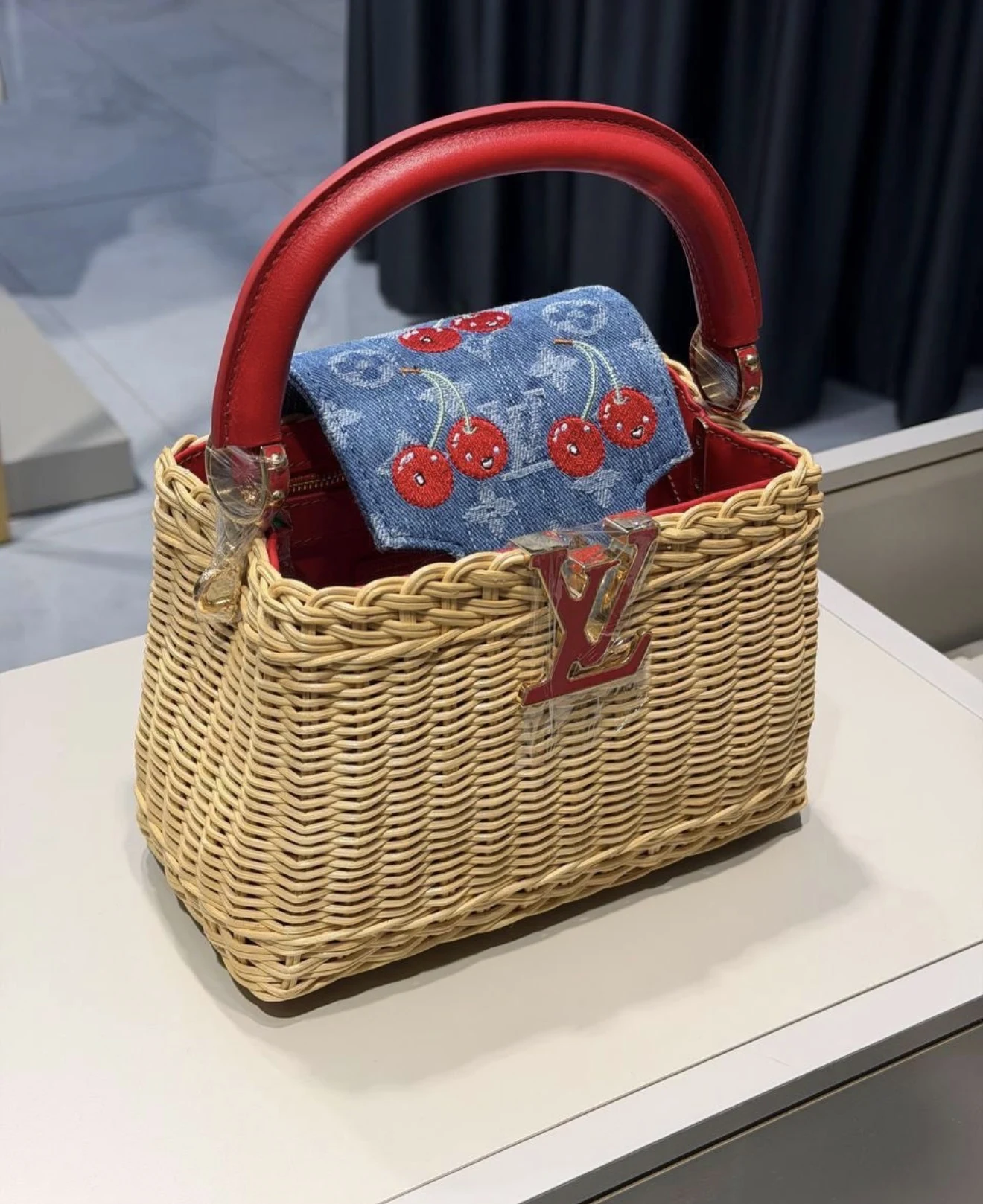 Lv tote bag cherry