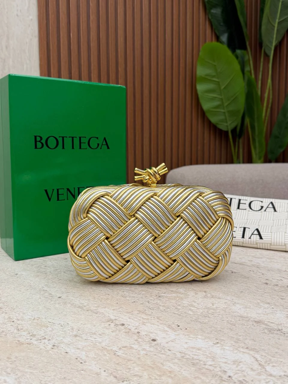 Btg clutch new gold silver