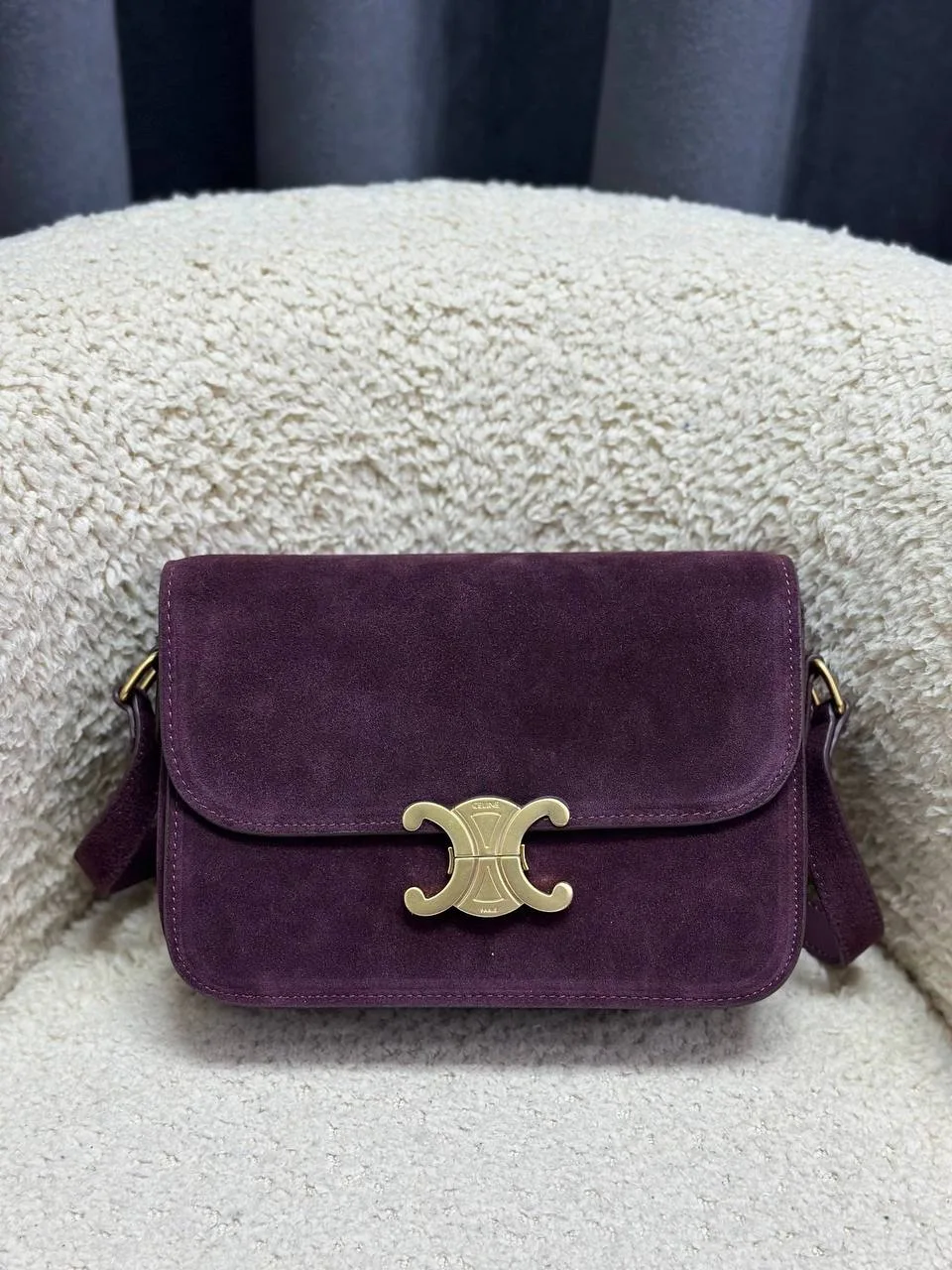 Cln süet bag bordo