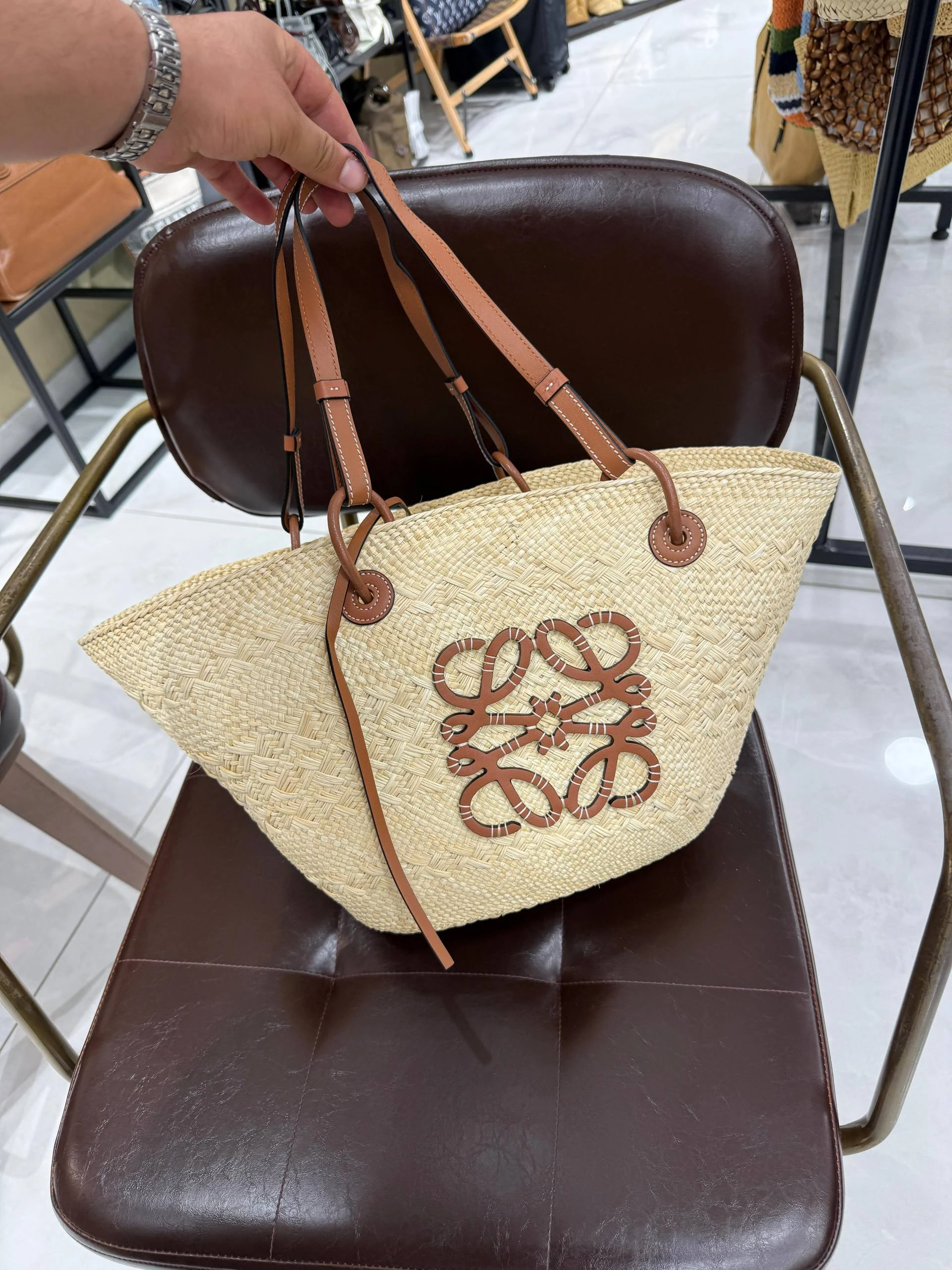 Cln rafia bag taba