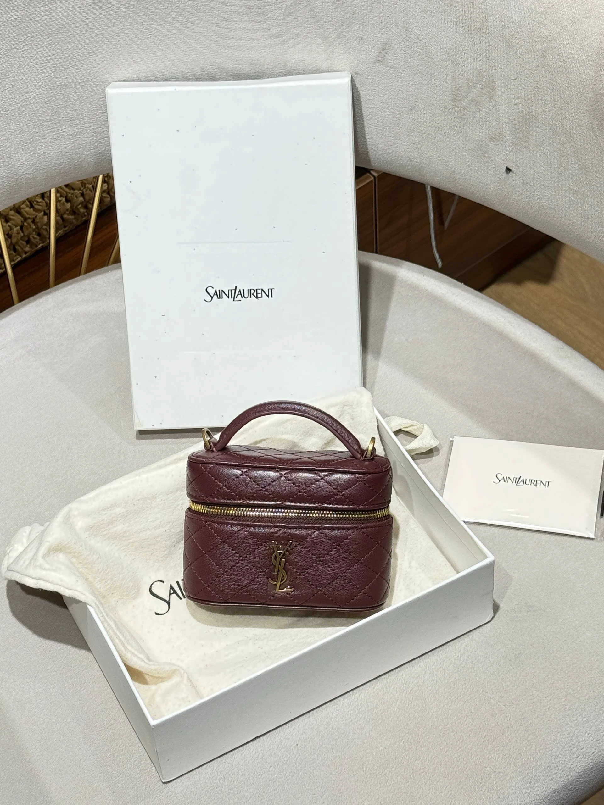 Ysl mikro bag bordo