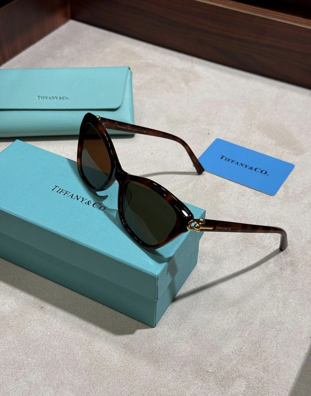 Tiffany co sunglasses brown