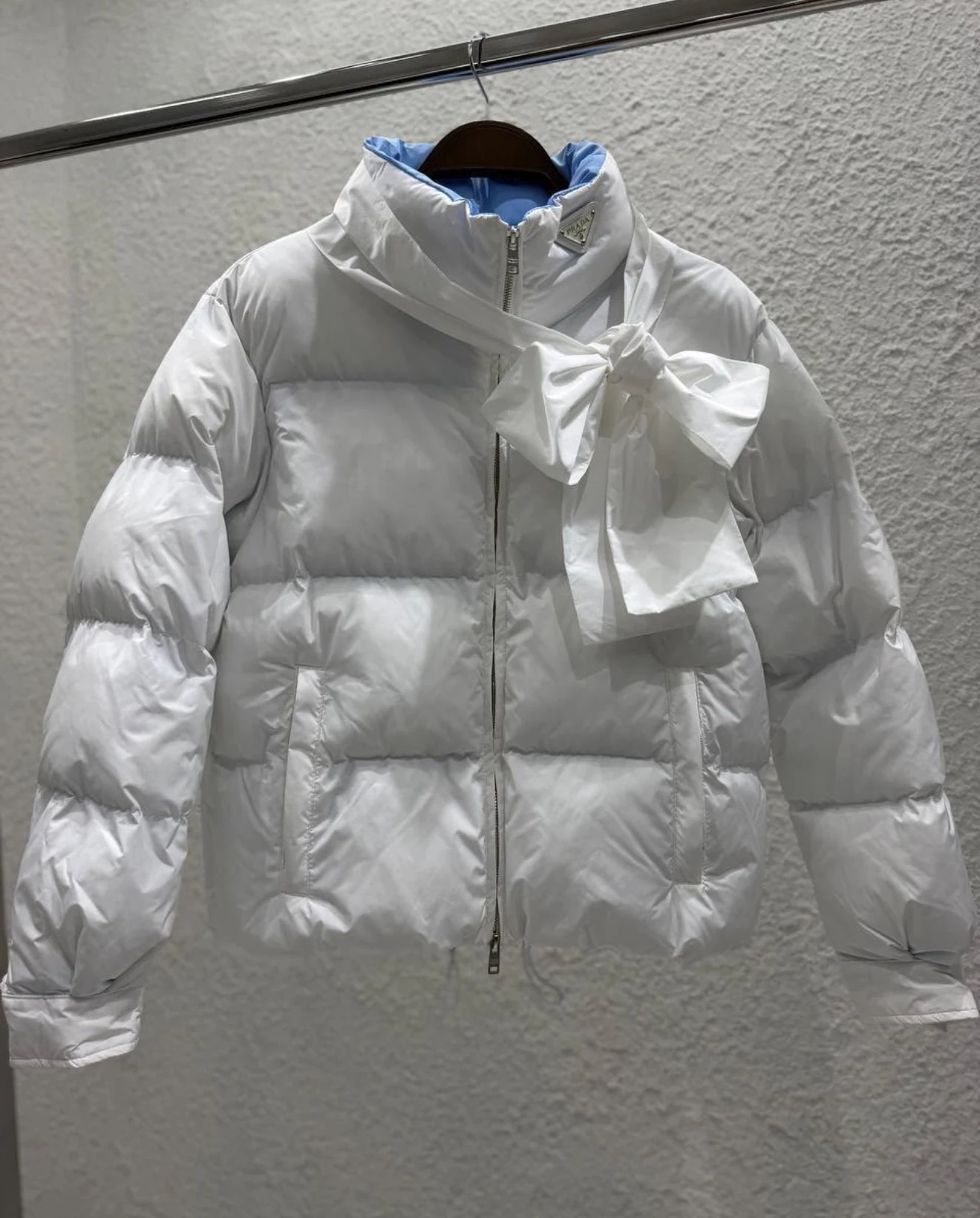 Prda white puffer mont