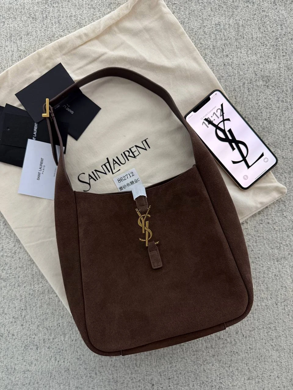 Ysl süet kahve bag